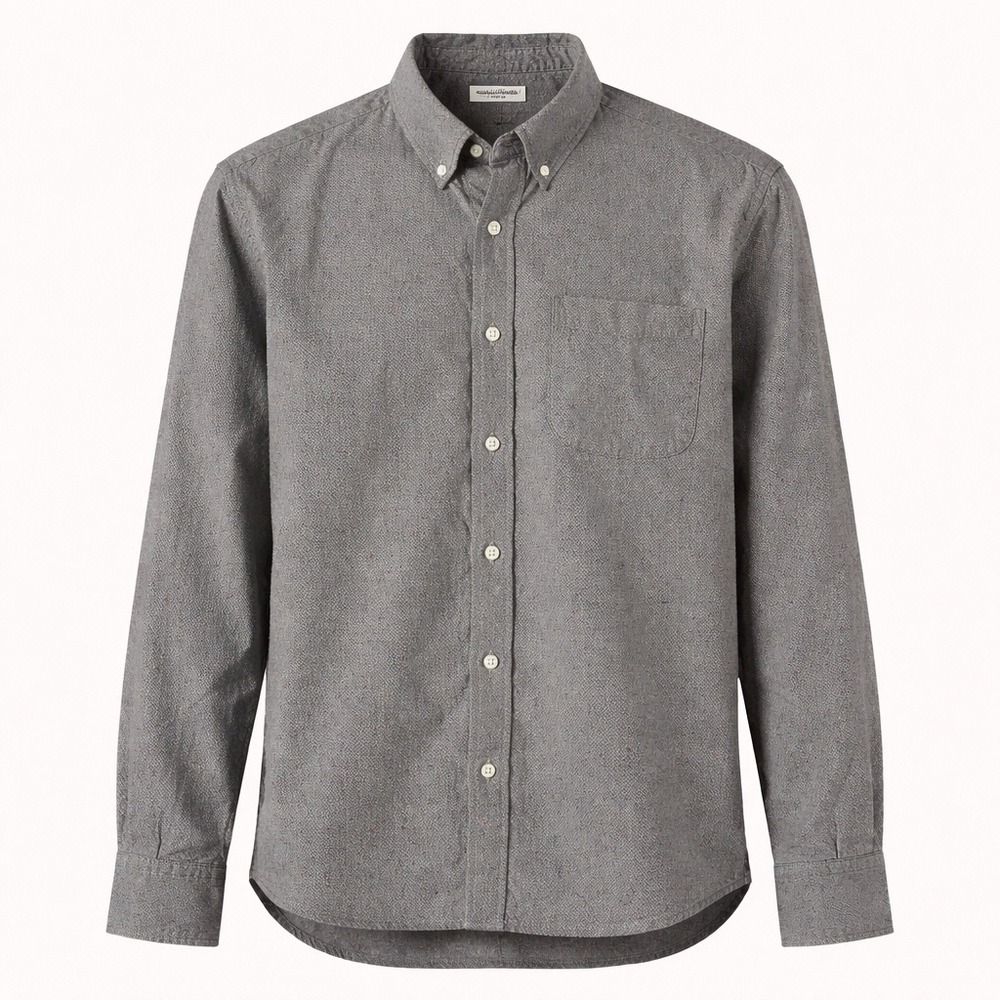 Bridge & Burn Mens Large Grey Multi Color Flecked Button Down‎ Shirt Portland OR